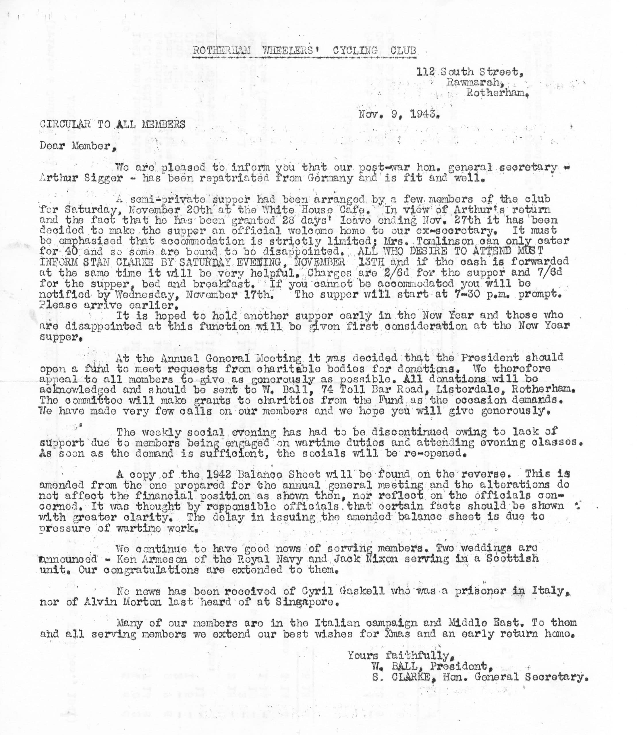RWCC Newsletter 1943